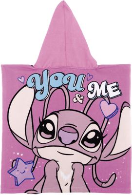 Dječji pončo za plažu Stitch rozi 77166