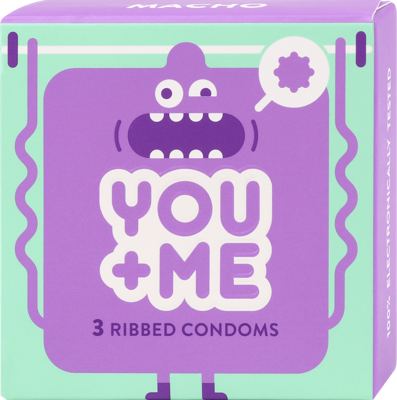 PREZERVATIV YOU&ME RIBBED 3/1