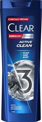 Clear Men Šampon 3u1 Active Clean 360ml