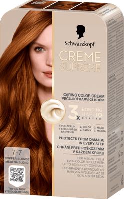Creme Sup.Boja za kosu bakr.plava 7-7