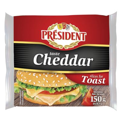 PRESIDENT CHEDDAR LISTICI 150G