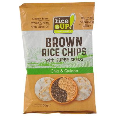 RiceUP! Brown rice chips s chia smemenkama i kvinojom 60g