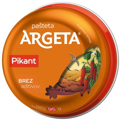 PAŠTETA ARGETA KOKOŠJA PIKANT 95g