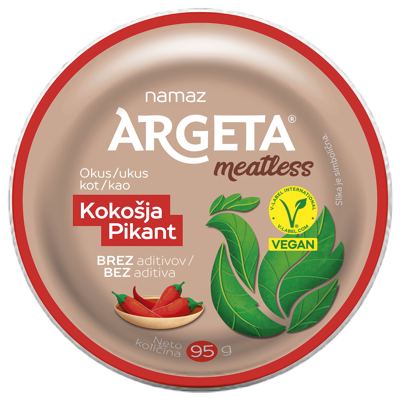 ARGETA MEATLESS VEGAN - OKUS KOKOŠJA PIKANT 95G