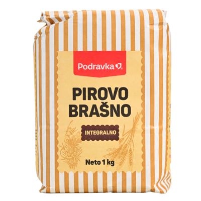 BRAŠNO PIROVO INTEGRALNO 1kg PODRAVKA
