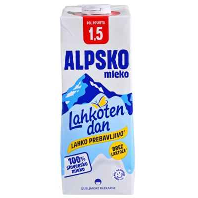 ALPSKO MLEKO 1,5%1L BEZ LAKTOZE