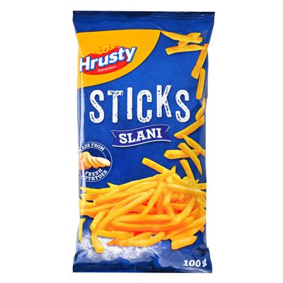 ČIPS ŠTAPIĆI SLANI 100G HRUSTY