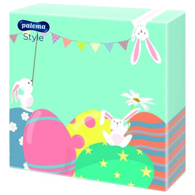 SALV PALOMA BUNNY&EGG 33X33 3SL 20/1