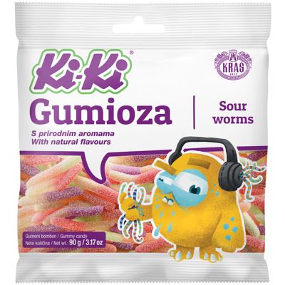 KI-KI bombon gumeni Sour Worms 90g