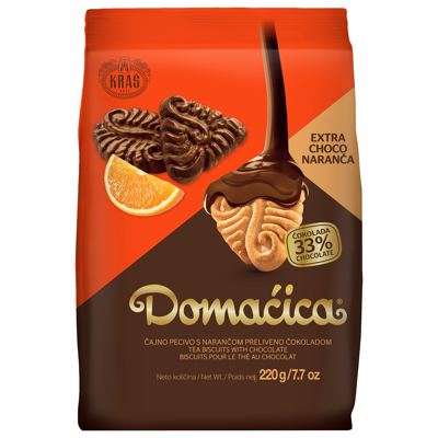 N-KEKS KRAŠ 220G DOMAĆICA EXTRA CHOCO NARANČA -10/1- VREĆICA