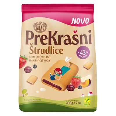 PREKRAŠNI ŠTRUDLICE ČAJNO PECIVO MIJEŠANO VOĆE 200 G