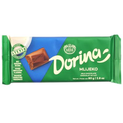 ČOK KRAŠ 80G MLIJEČNA BEZ DODANOG ŠEĆERA -30/1- SA STEVIOM