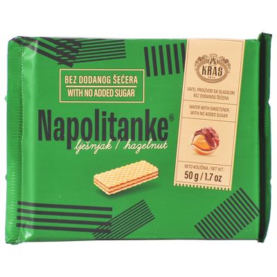 Napolitanke Hazelnut bez secera 50g