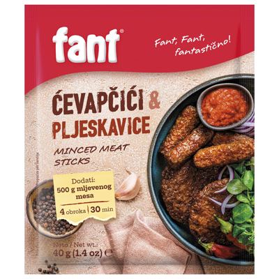 ZAČIN ZA ĆEVAPE I PLJESKAVICE FANT 40G