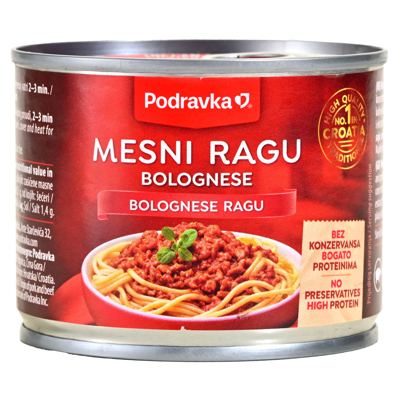 RAGU MESNI BOLOGNIESE 200g PODRAVKA