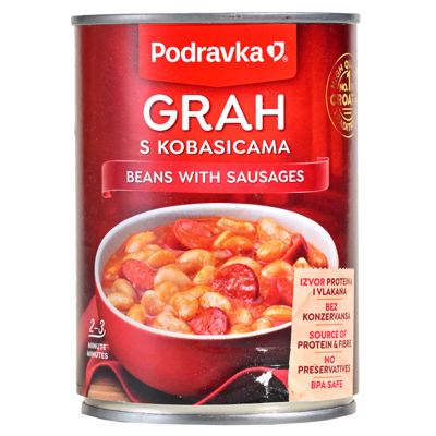 GRAH S KOBASICAMA 400g PODRAVKA