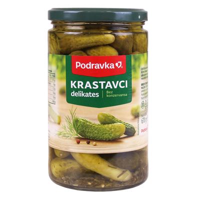 KRASTAVCI DELIKATES 670g PODRAVKA ocijeđene mase 370g