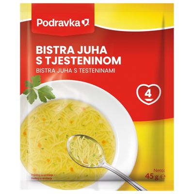 JUHA BISTRA S TJESTENINOM 45G PODRAVKA