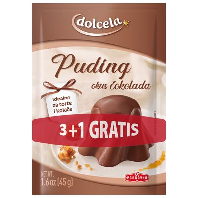 PUDING PODR 180G ČOKOLADA 3+1 GRATIS -12/1- 4*45G