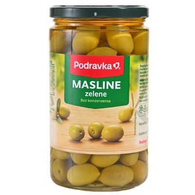 Podravka zel. masline odgorčene700g/400g