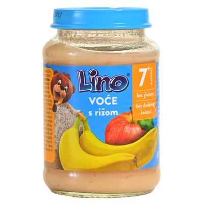 LINO KAŠ.VOĆE S RIŽOM 190g