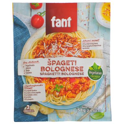 FANT ŠPAGETE BOLOGNESE 58g