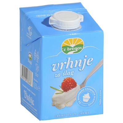 N-VRHNJE ZA ŠLAG VINDIJA 3366 500ML 36%MM UHT SLIM -16/1 -12/1-
