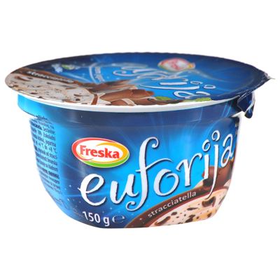 N-JOGURT VINDIJA EUFORIJA 150G STRACCIATELLA -12/1- 3763