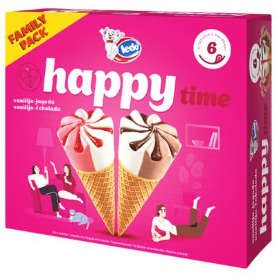 SLADOLED HAPPY TIME BOX KORNET M6 6x120 ml