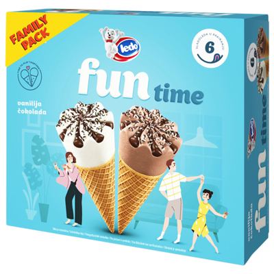 SLADOLED FUN TIME BOX KORNET 6x110ml LEDO