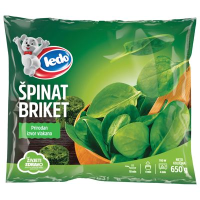 ŠPINAT BRIKET 650g LEDO
