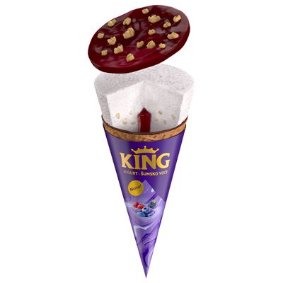 SLADOLED KORNET KING JOGURT-ŠUM.VOĆE 167ml LEDO