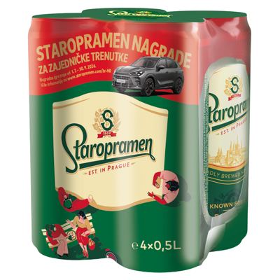 PIVO STAROPRAMEN 4x0,5L LIM