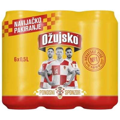 N-*PIVO OŽUJSKO 0.50L 6-PACK -4/1- LIMENKA Z1187
