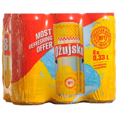 PIVO OŽUJSKO 6/1 0,33 LIM SLEEK MULTIPACK