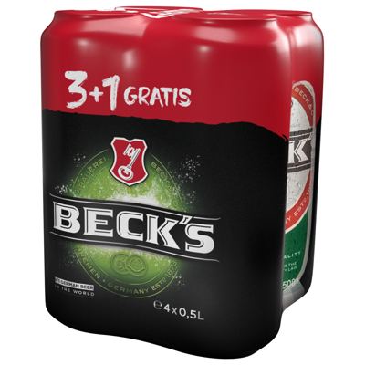N-*PIVO BECK'S 0.50L 3+1 GRATIS -6/1- LIMENKA