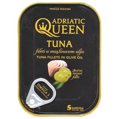TUNA FILETI U MASLINOVOM ULJU ADRIATIC QUEEN 105G