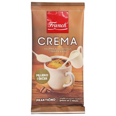 KAVA CREMA MLJEV.MLIJEKO ŠEĆER VREĆ. 9 gr