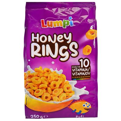 PAHULJICE LUMPI HONEY RINGS 250g