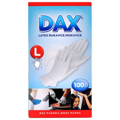 DAX RUKAVICE LATEX BEZ PUD L 100/1 (5)