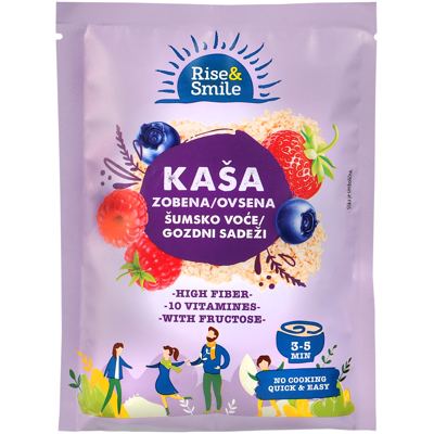 KAŠA OVSENA ŠUM VOĆE 65G RISE&SMILE
