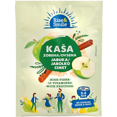 KAŠA ZOB RISE&SMILE JABUK CIM 65g