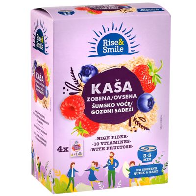 KAŠA ZOB RISE&SMILE ŠUM VOĆ 4/1 260g
