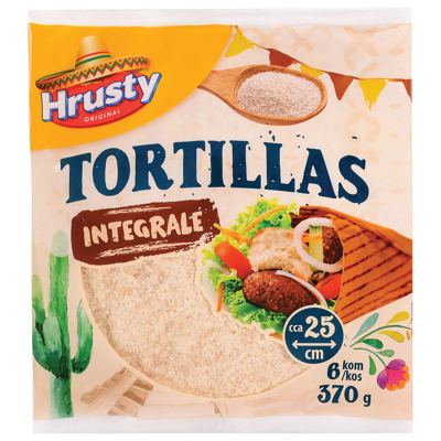 TORTILLA INTEG 6X25cm 370g HRUSTY