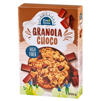 MUESLI GRANOLA RISE&SMILE CHOCO 300 g