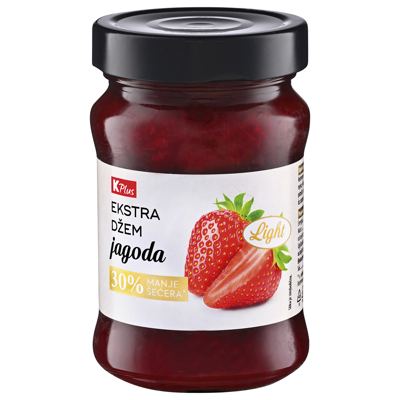 DŽEM K PLUS EXTRA JAGODA MANJE Š 330g