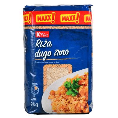 RIŽA DUGO ZRNO K PLUS 2kg