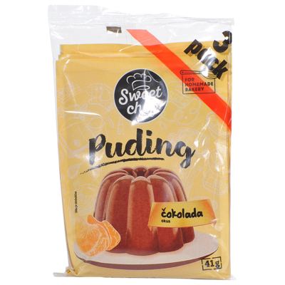 PUDING ČOKOLADA 123G 3*41G SWEET CHEF