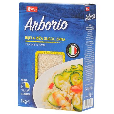 RIŽA K PLUS ARBORIO 1kg KUTIJA