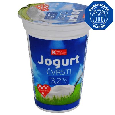JOGURT K PLUS ČVRSTI 180G 3.2%